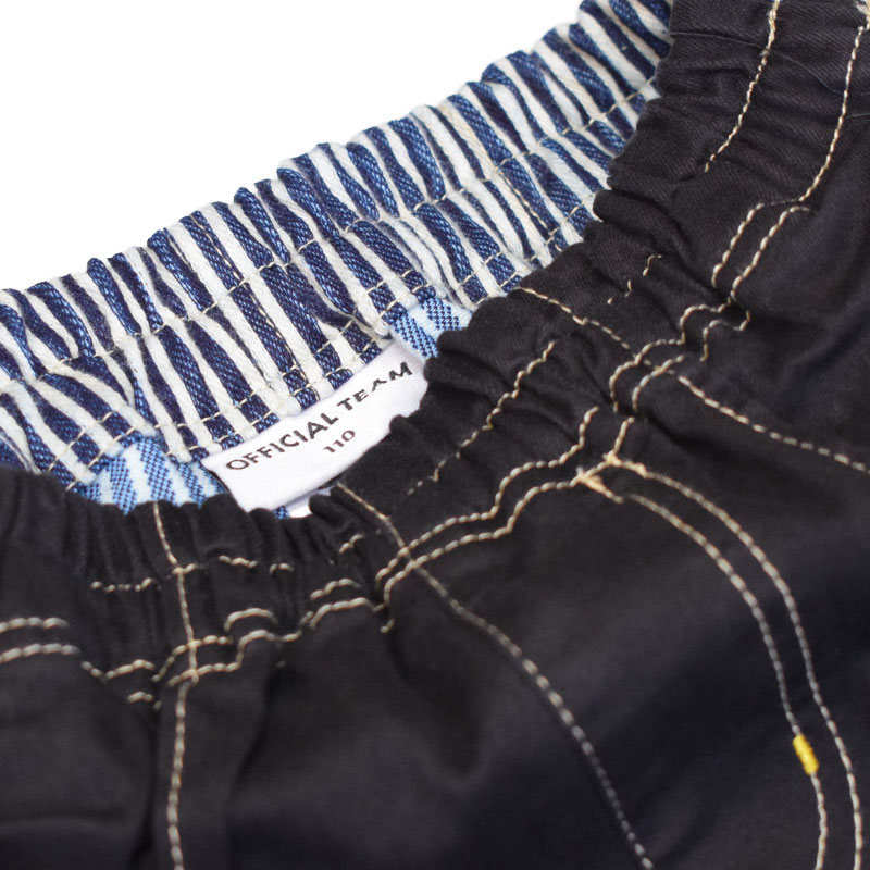 オフィシャルチーム OFFICIALTEAM ブラックデニムピンタックジョガーパンツ ブラック 1225233