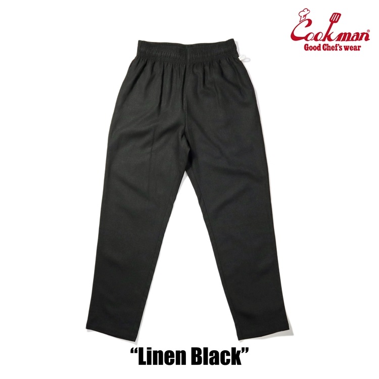 クックマン COOKMAN シェフパンツ 麻素材 Linen Black