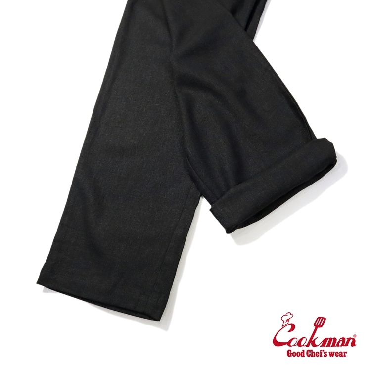 クックマン COOKMAN シェフパンツ 麻素材 Linen Black