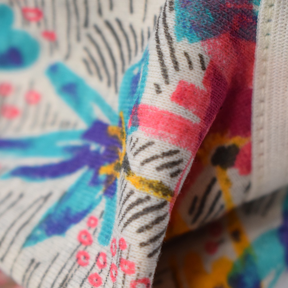 オーシャンアンドグラウンド ガールズショーツ BORDER BOUQET ピンク