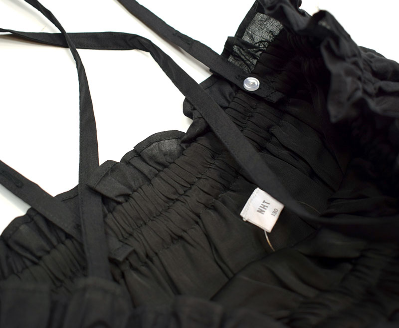 NHT ニコフラート キャミフリルワンピース ブラック