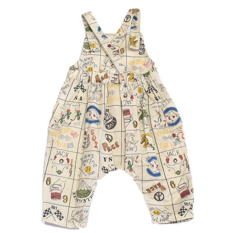 オーシャンアンドグラウンド プリントベビーサロペット 4427702