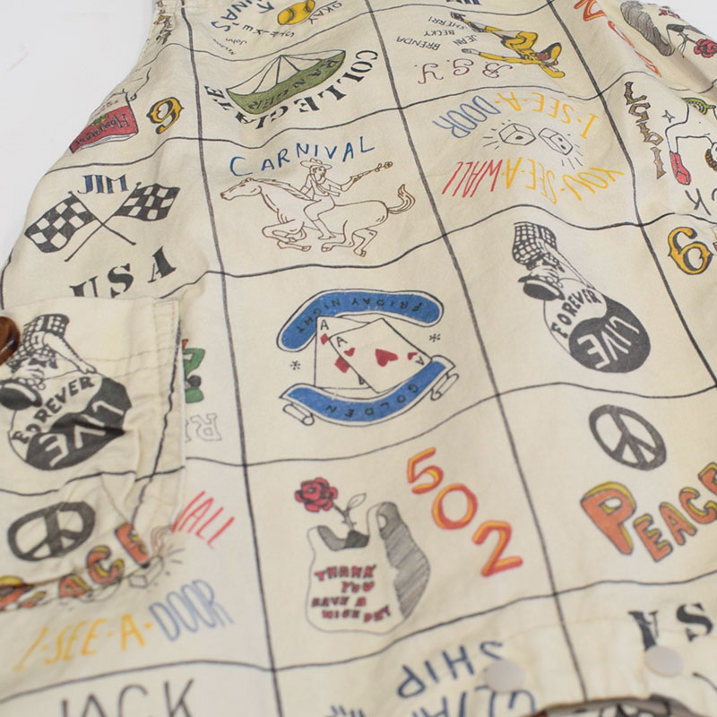 オーシャンアンドグラウンド プリントベビーサロペット 4427702