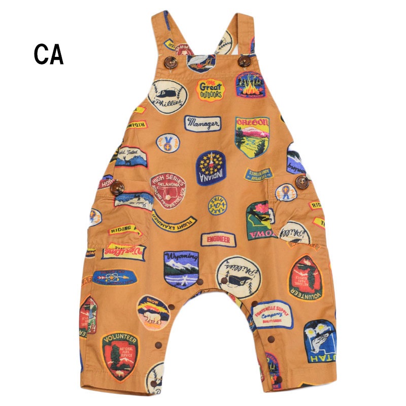 オーシャンアンドグラウンド プリントベビーサロペット 4427702