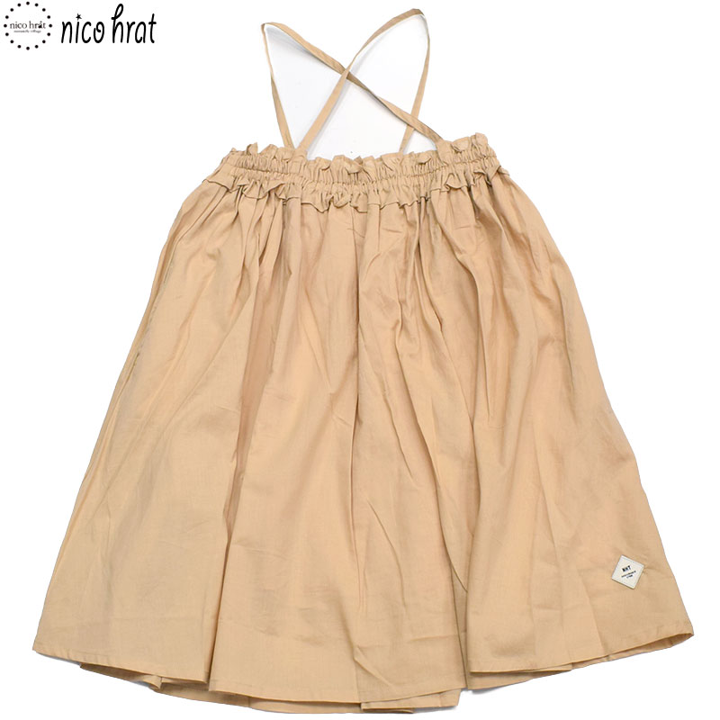 NHT ニコフラート キャミフリルワンピース ベージュ