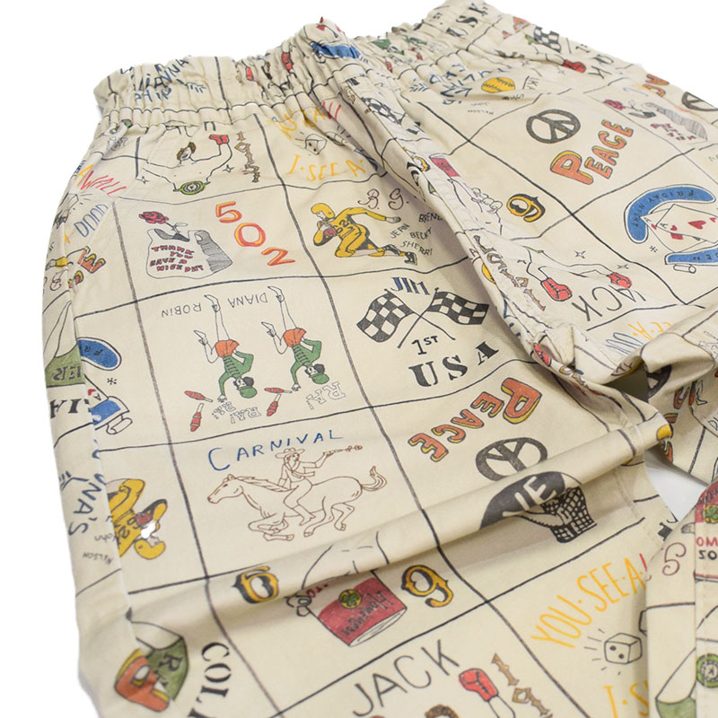 オーシャンアンドグラウンド プリントイージーパンツ 4427009