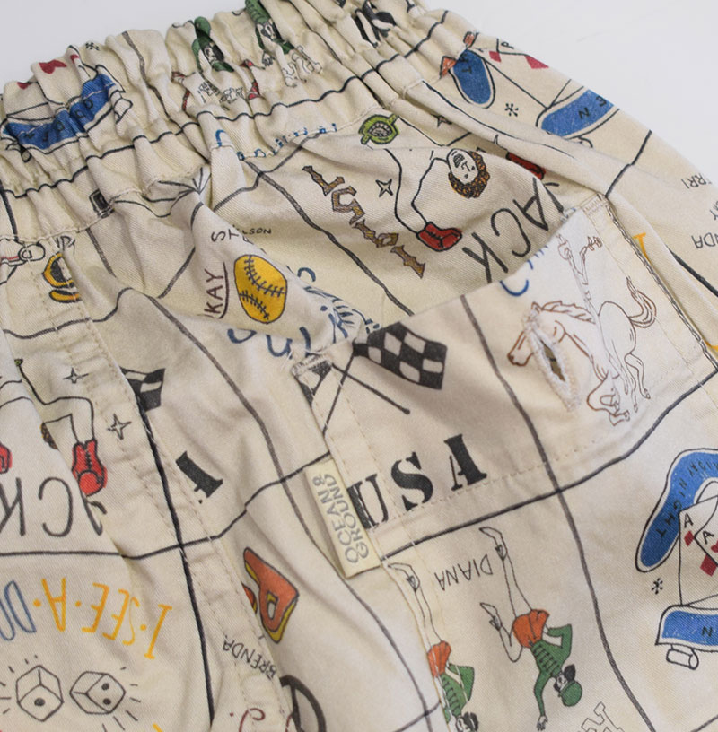 オーシャンアンドグラウンド プリントイージーパンツ 4427009