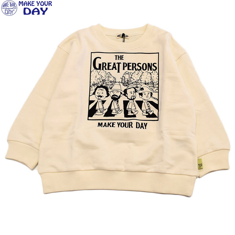 メイクユアデイ MAKEYOURDAY イジンプリントトレーナー 540132