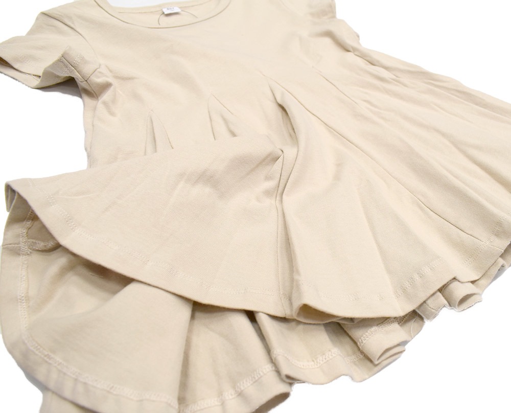 ニコフラート 切り替えフレアーTシャツ サンド