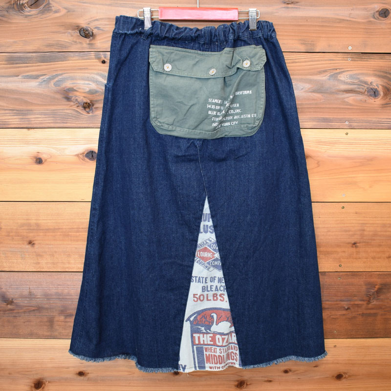 ライム ＬＩＭＥ レディース ミリタリースカート フィードサック切り替え