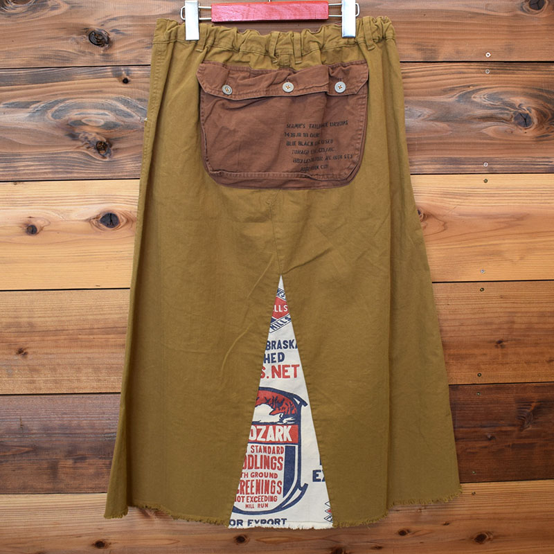 ライム ＬＩＭＥ レディース ミリタリースカート フィードサック切り替え