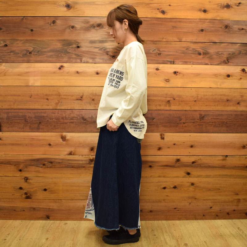 ライム ＬＩＭＥ レディース ミリタリースカート フィードサック切り替え