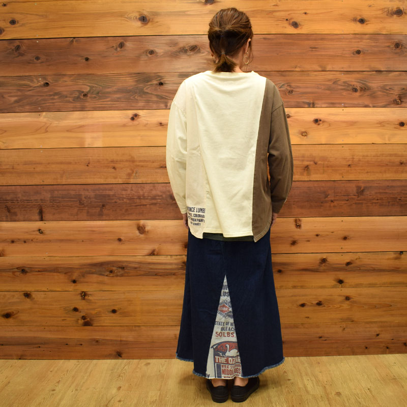 ライム ＬＩＭＥ レディース ミリタリースカート フィードサック切り替え