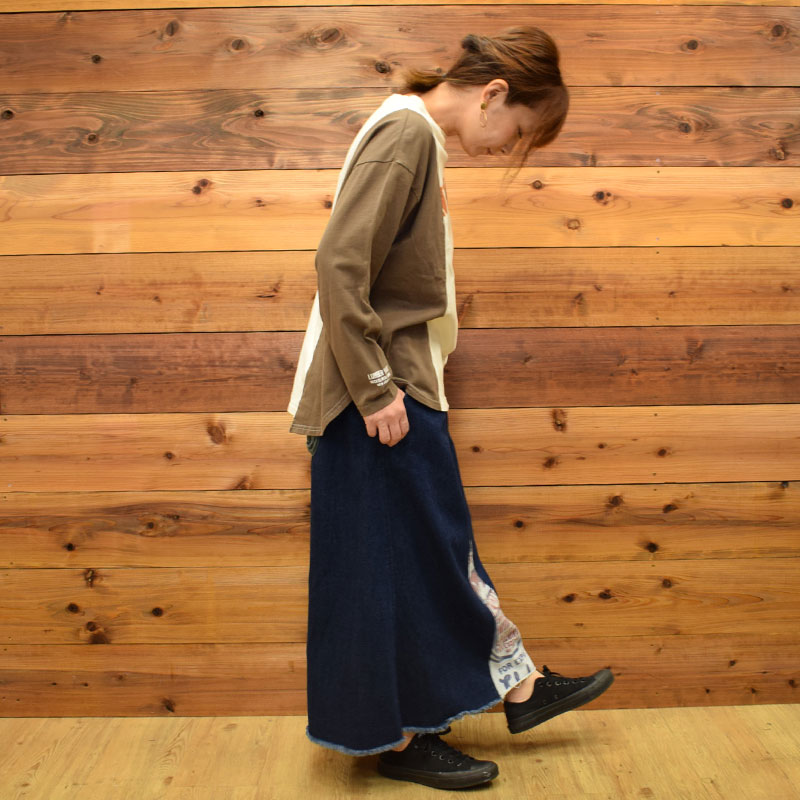 ライム ＬＩＭＥ レディース ミリタリースカート フィードサック切り替え