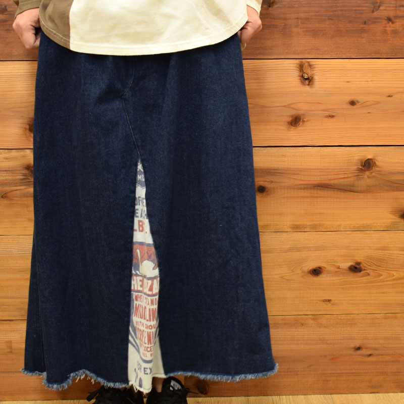 ライム ＬＩＭＥ レディース ミリタリースカート フィードサック切り替え