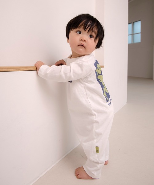 メイクユアデイ MAKE YOUR DAY レトロフラワープリントカバーオール ロンパース 610406