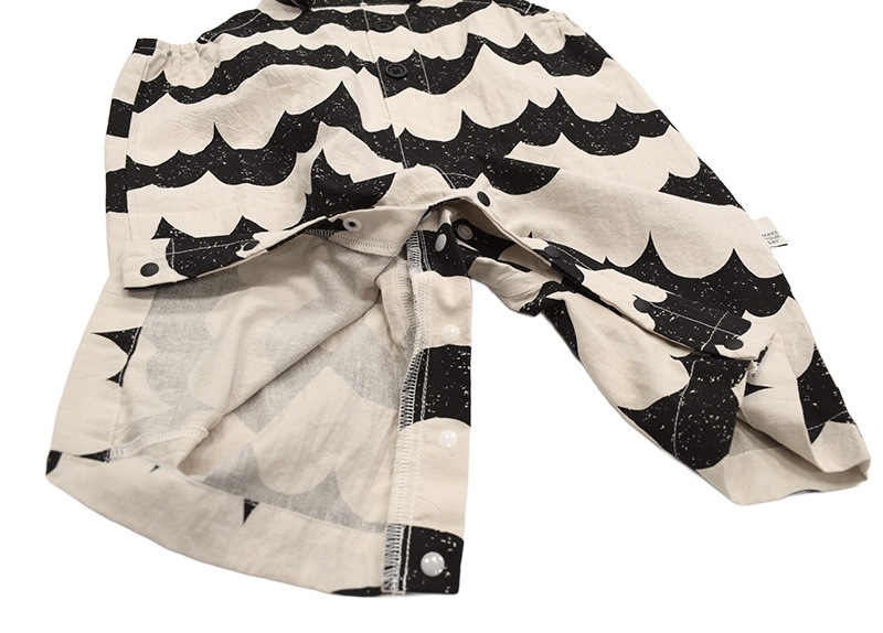 メイクユアデイ MAKE YOUR DAY なみなみ柄ベビーオール 610414