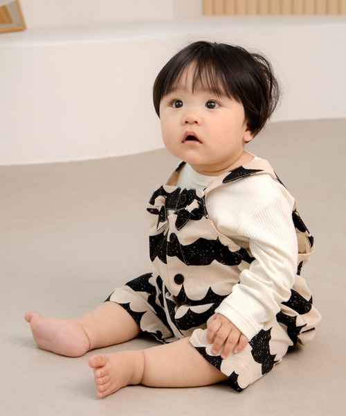 メイクユアデイ MAKE YOUR DAY なみなみ柄ベビーオール 610414