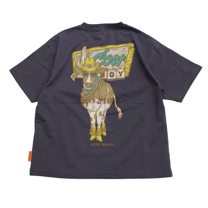 クリフメイヤー キッズ アニマルプリント 半袖Tシャツ 牛 2447854