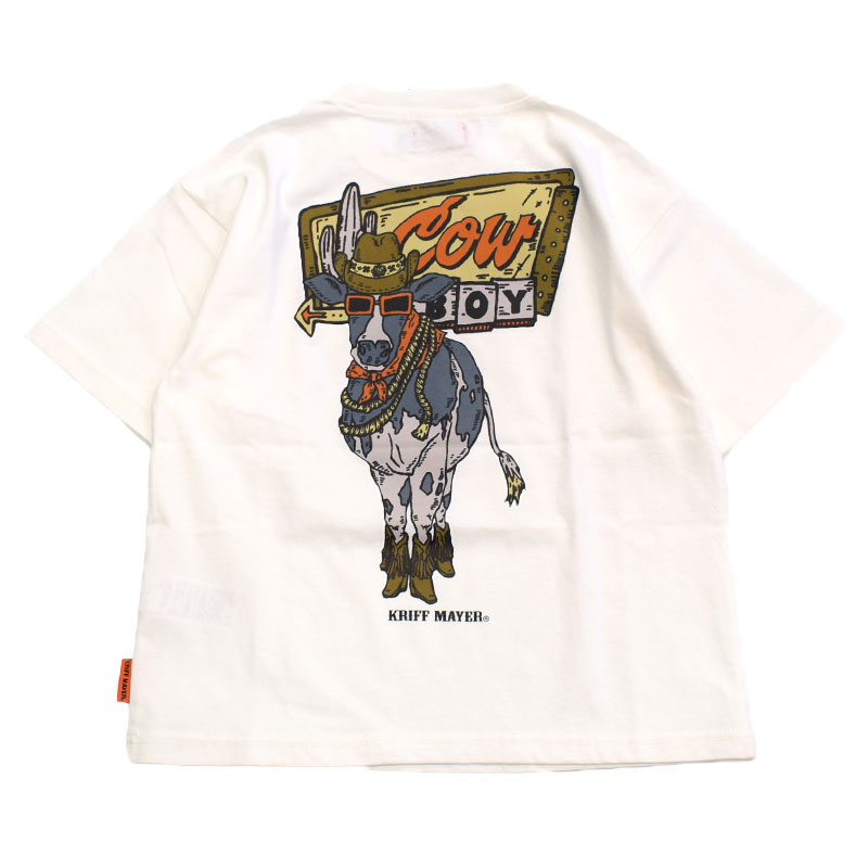 クリフメイヤー キッズ アニマルプリント 半袖Tシャツ 牛 2447854