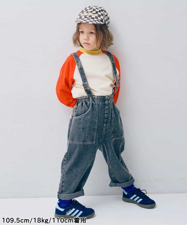 ピードットプルミエ p.premier サスペンダーデニムワイドパンツ 221026