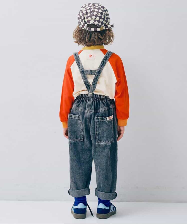 ピードットプルミエ p.premier サスペンダーデニムワイドパンツ 221026