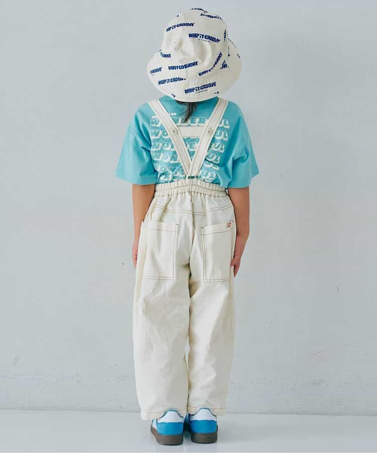 ピードットプルミエ p.premier サスペンダーデニムワイドパンツ 221026