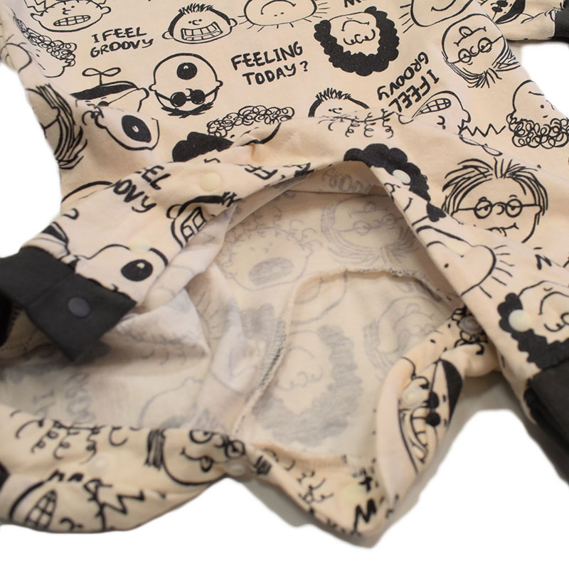 オーシャンアンドグラウンド 総柄ロンパース 4640505