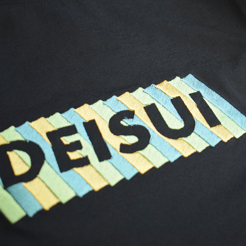 YOIDORE ヨイドレ カミナリサマ 雷様 刺繍プリント 半袖Tシャツ 826502