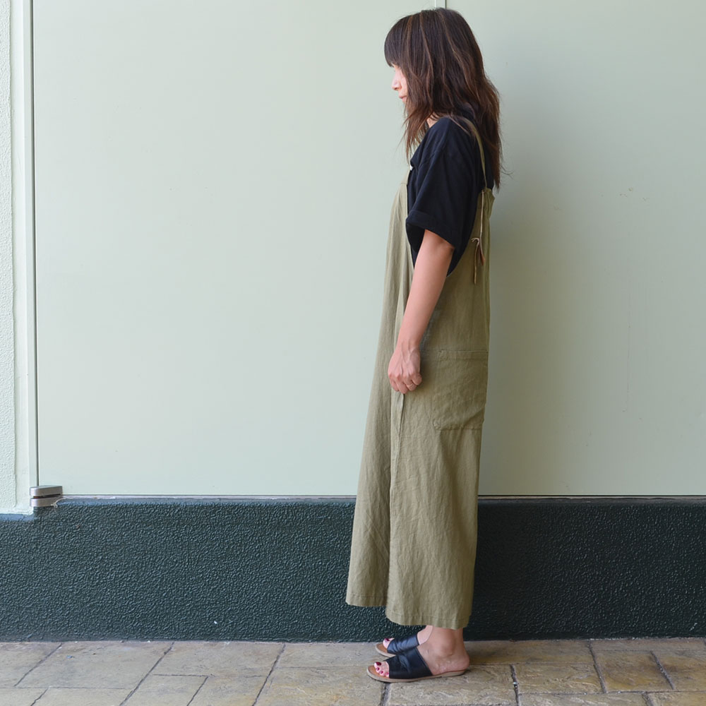 ナネア NANEA 麻レーヨン フロントタック オールインワン