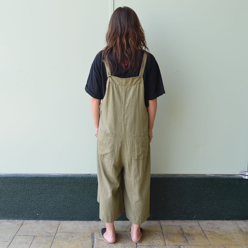 ナネア NANEA 麻レーヨン フロントタック オールインワン