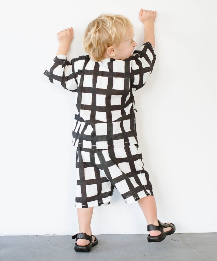 ピードットプルミエ p.premier BIG格子柄ゆったりシルエット甚平 275024