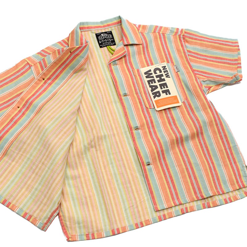 エフオーキッズ F.O.KIDS オープンカラーシャツ ストライプ 209015