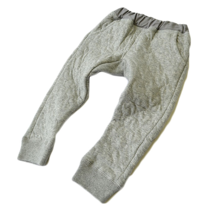 オーシャンアンドグラウンド アンクルリブキルティングパンツ グレー