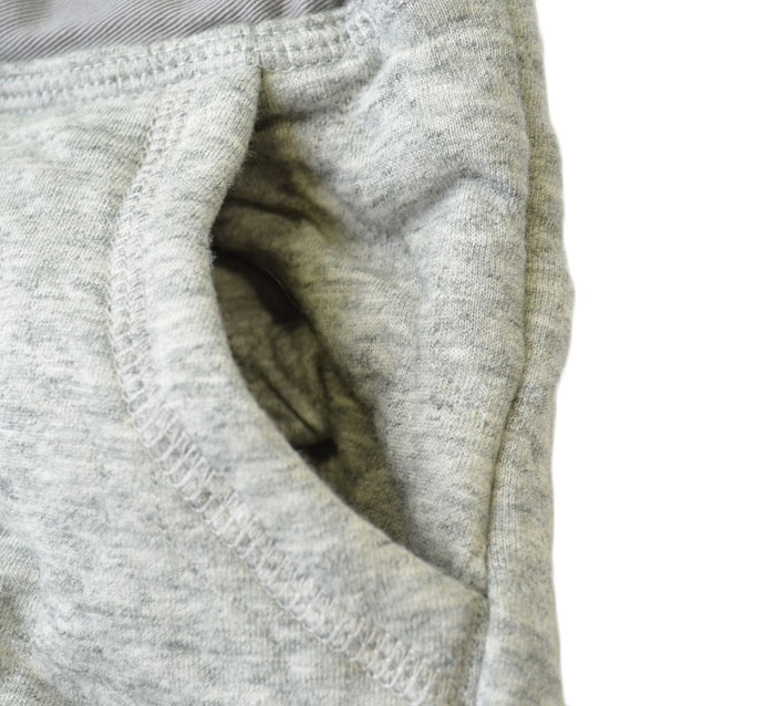 オーシャンアンドグラウンド アンクルリブキルティングパンツ グレー