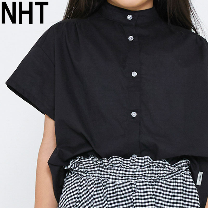 NHT ニコフラート ギャザーシャツブラウス 510631