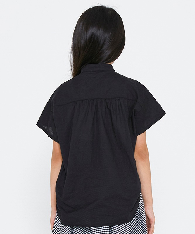 NHT ニコフラート ギャザーシャツブラウス 510631