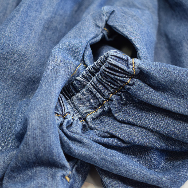 オーシャンアンドグラウンド ノーカラーフリルデニムジャケット 4646305