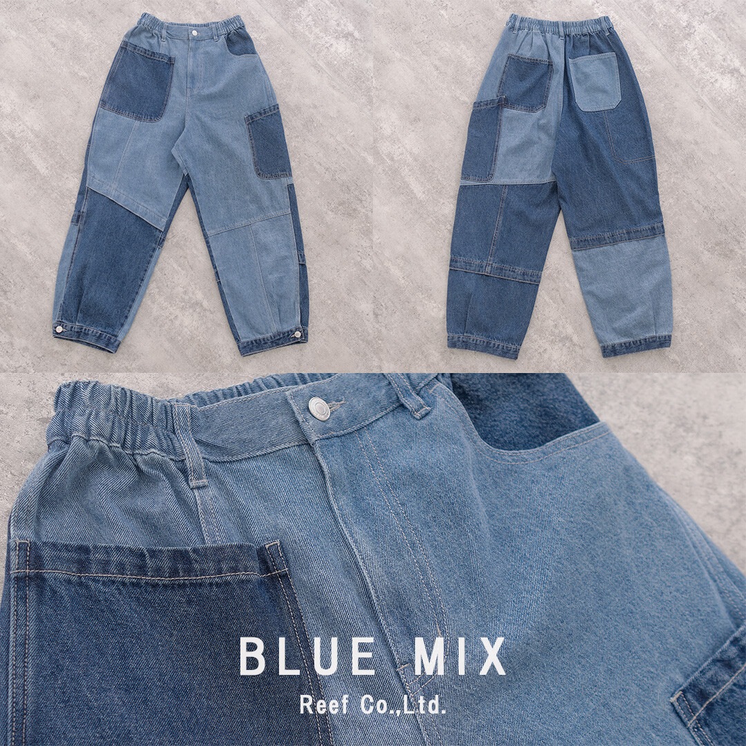 mililopiulu ミリロピュール リビルドパッチポケットデニムパンツ 223742