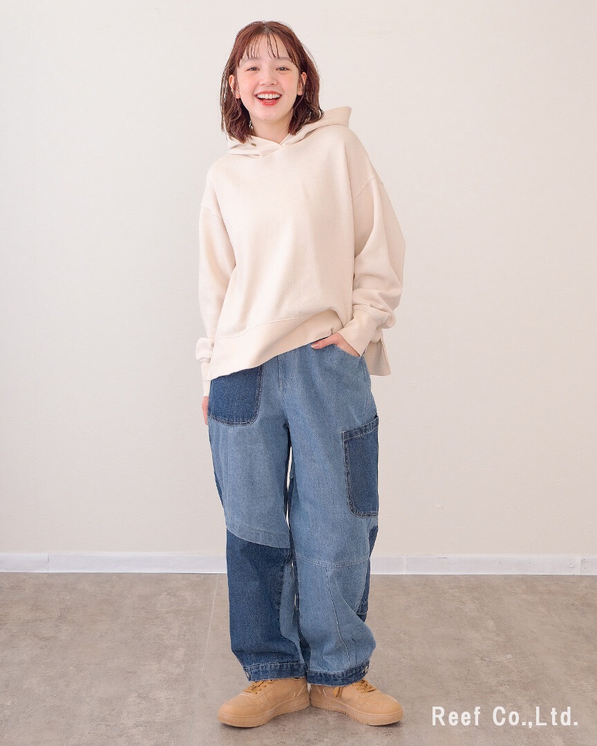 mililopiulu ミリロピュール リビルドパッチポケットデニムパンツ 223742