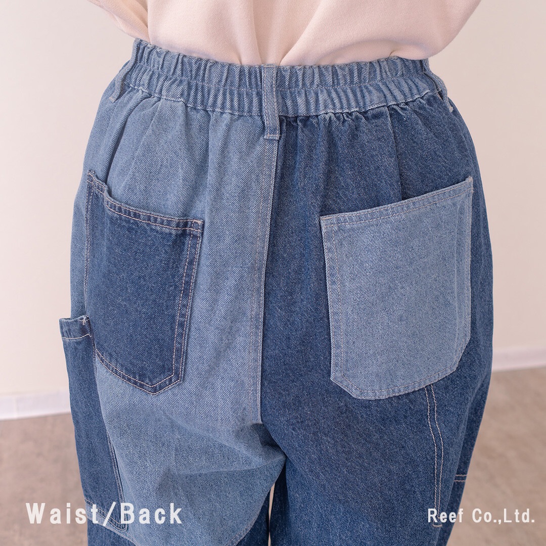 mililopiulu ミリロピュール リビルドパッチポケットデニムパンツ 223742