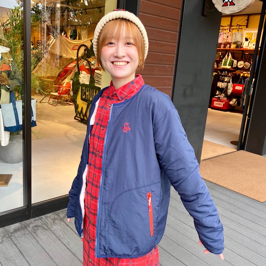 CHUMS チャムス キッズ  フリースジャケット　リバーシブル　120cm チャムス エルモフリースリバーシブルブルゾンキッズ