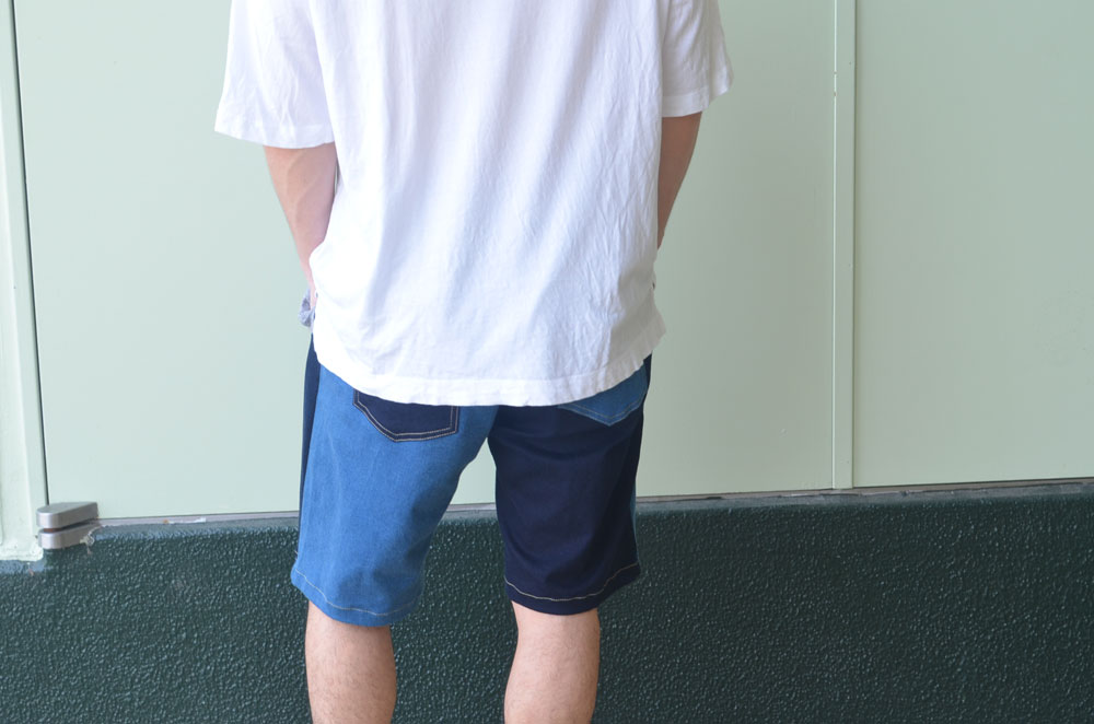 ジムマスター ストレッチデニムショートパンツ 淡色クレイジー 90