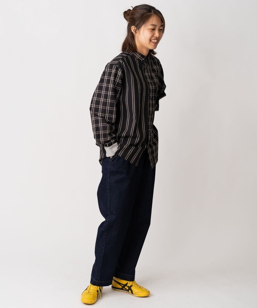 ジムマスター GYMMASTER 10ozストレッチデニム カツラギツータックパンツ チャコール 621747