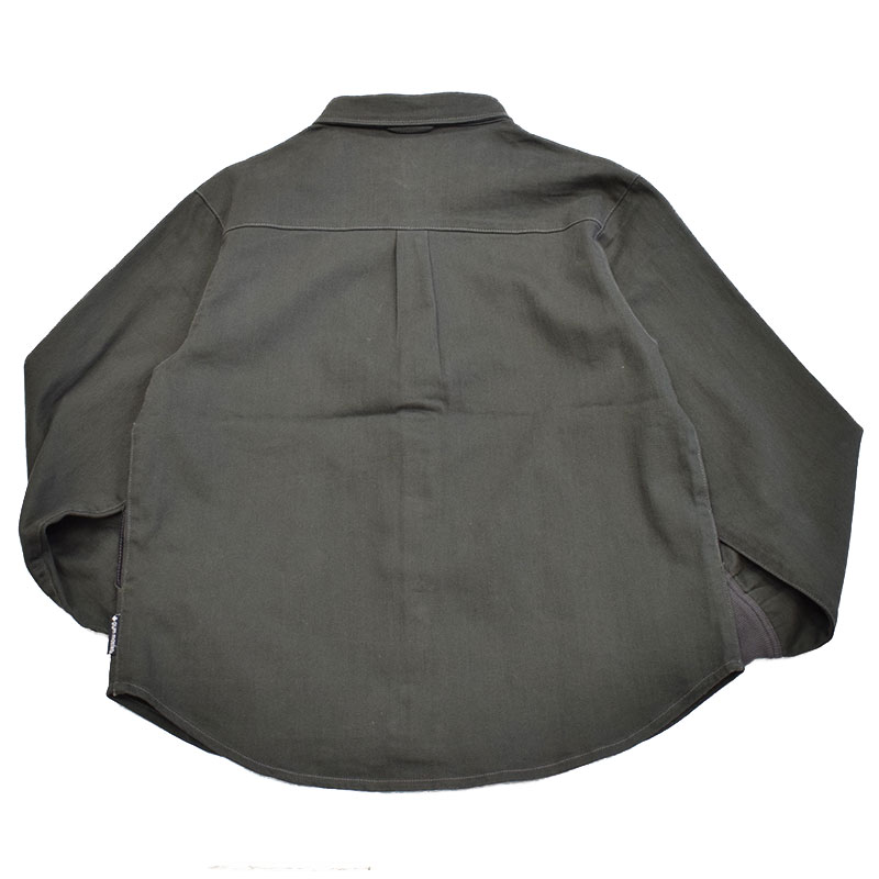 ジムマスター GYMMASTER 10ozストレッチデニム カツラギシャツジャケット チャコール G221718