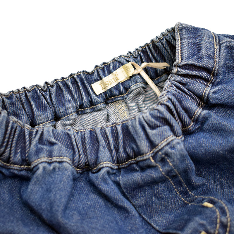 オーシャンアンドグラウンド Lastella カラーステッチベビーショートパンツ　デニム 3310905