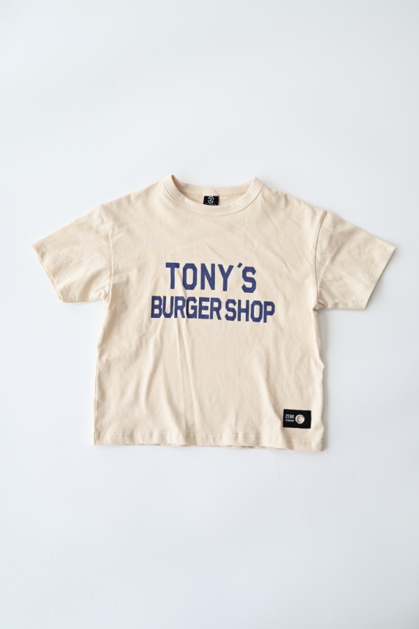 ゼロスタンダード ZEROSTANDARD TONY'S BURGER SHOP 半袖Tシャツ 160139
