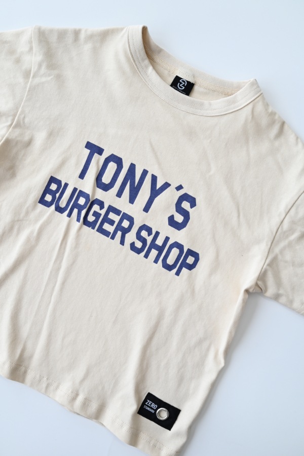 ゼロスタンダード ZEROSTANDARD TONY'S BURGER SHOP 半袖Tシャツ 160139