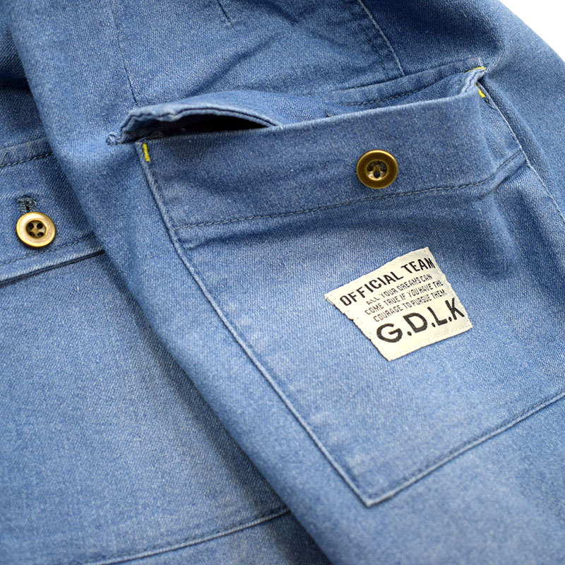 オフィシャルチーム デニムカーゴハーフパンツ ブルー 1123111