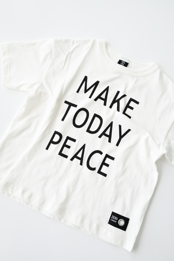 ゼロスタンダード ZEROSTANDARD MAKE TODAY PEACE 半袖Tシャツ 160131